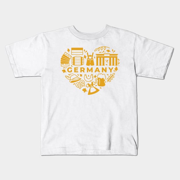 Germany Kids T-Shirt by SunburstGeo